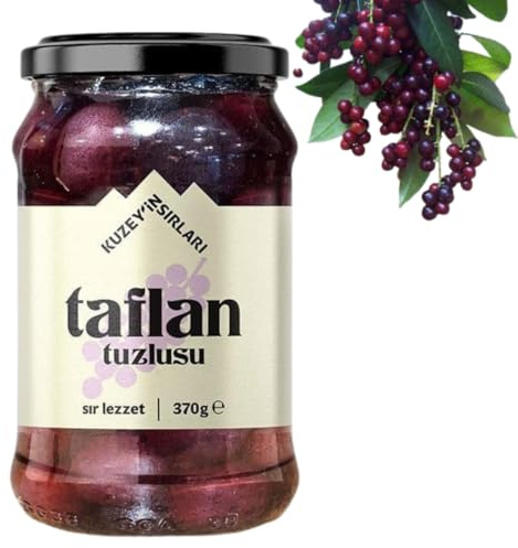 Natural Salted Laurel Cherry (Taflan), Organic, Additive-Free, Authentic Turkish Product, 370g - (TAFLAN TUZLUSU)