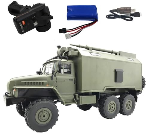 Ichlovdu RTR Camion militaire RC 2,4 G B36 Ural 1:16 6WD véhicule tout-terrain Simulation Crawler Camion télécommandé Camion militaire Fonction d'escalade