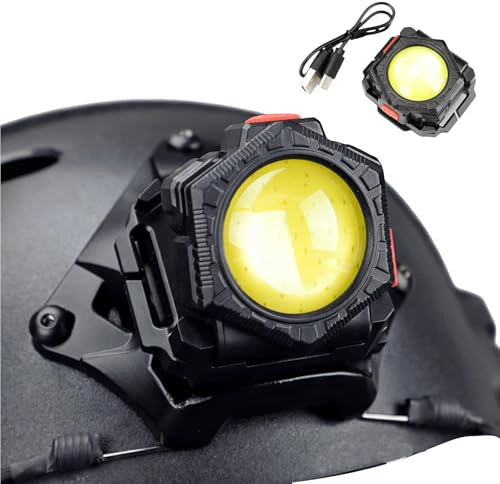 Lampe LED Tactique pour Casque – 500 Lumens, Charge de Type C, 4 Modes, Compatible avec Les Casques MICH, Poids Léger (50 G)