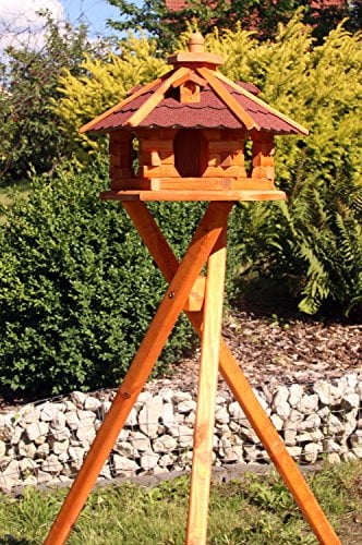 Vogelhaus von XL bis XXXL wahlweise mit Ständer Typ 4 (rot, XL mit Ständer)