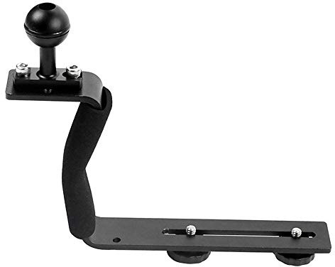 ANGGREK Aluminum Alloy Diving Tray Handle, Solid Underwater Camera Mount Rig for DSLR with Ball Mount for Easy Access and Comfort