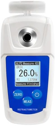 Moliuoly Digitaler Saccharimeter Refraktometer, Zuckergehalt-Tester für Honig, Sirup, Marmelade und Säfte, 0-55% Brix, mit automatischer Temperaturkompensation, blau-weiß