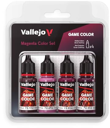 Vallejo 772388 - Farb-Set, Magenta, 4x 18 ml -