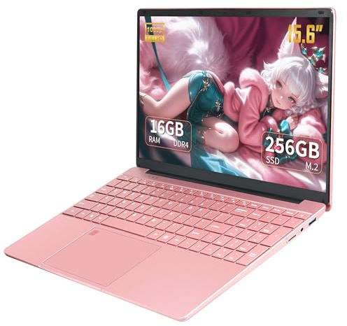 Amita Notebook Sottile 15.6 con Pentium 6500Y (fino a 3,4 GHz), 16GB RAM, Display IPS FHD, Tastiera Retroilluminata, Custodia Tastiera ITA, Studio e Uso Quotidiano (GB, 256)