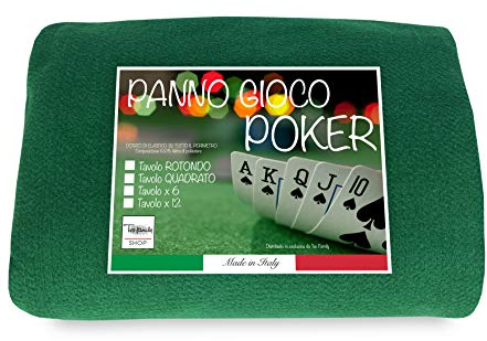 Tischdecke, Spieltuch, Poker, Grün, 135 x 135 cm, quadratisch