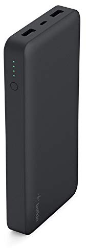 Belkin batería externa Pocket Power 15K, power bank, iPhone 12, 12 Pro, 12 Pro Max, 12 mini, 11, 11 Pro, Pro Max, X, XS, XS Max, 8, 8+, iPad y Samsung Galaxy S10, S10+ y S10e, negro