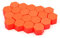 sourcing map 20Stk. 19mm Radmutternkappen Radbolzen Radkappen Abdeckungen Silikon Verschlusskappe für Autos Orange