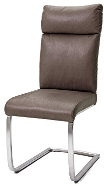 möbelando Schwingstuhl Esszimmerstuhl Schwinger Küchenstuhl Stuhl Polsterstuhl Molli I (2-er Set) Braun