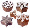 Arty Crafty Designs Star und Schneeflocke Hölzern Blöcke Stempel (Set von 5)