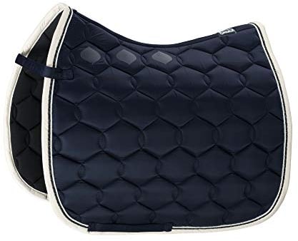 Eskadron Schabracke Glossy Wave mit doppel Kordel in vielen Farben, Größe:Dressur (DL), Farbe:Navy