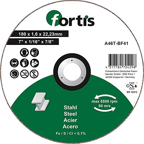 FORTIS Trennscheibe Stahl 180 x 1,6mm gerade