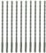 10 x SabreCut SDSE8_10 8mm x 460mm PGM Approved SDS Plus Drill Bits for Stone Concrete Brick