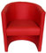 MartHome Cocktailsessel Club Tom - Hocker aus Kunstleder, Sessel für Wohnzimmer, Büro, Hotel - Sitzmöbel, Hotelmöbel Gepolsterter Stuhl Clubsessel Stuhl Loungesessel Cocktailsessel (Rot)