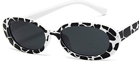 PRETYZOOM Kuh Sonnenbrille Quadratische Farbverlauf Sonnenbrille Mini Vintage Retro Extra Schmale Ovale Runde Dünne Cat Eye Sonnenbrille Schlagbrille für Frauen Mann Party Bevorzugen