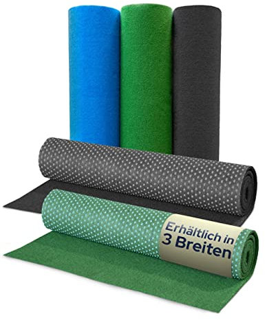 Primaflor Premium Rasenteppich - PARK, Grün, 1,33m x 4,00m| Viele Größen | Wasserdurchlässiger Vliesrasen mit Noppen | Robuster Outdoor Bodenbelag als Meterware für Balkon und Terrasse