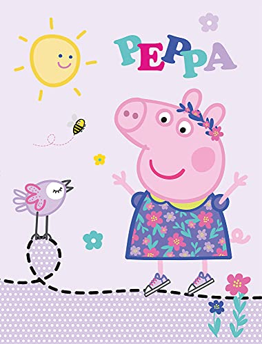 Peppa Wutz Pig Kinder-Zimmer-Teppich Happy Rosa 100 cm x 133 cm rutschhemmend lärmhemmend Kinderteppich Spiel-Teppich Spielunterlage Mädchen-Teppich George Grampy Rabbit Mama Papa Mümmel Suzy Candy