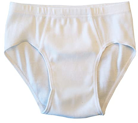 HERMKO 2850 Jungen Slip Unterhose für Jungs Sportslip ohne Bein 100% Bio-Baumwolle, Farbe:weiß, Größe:104