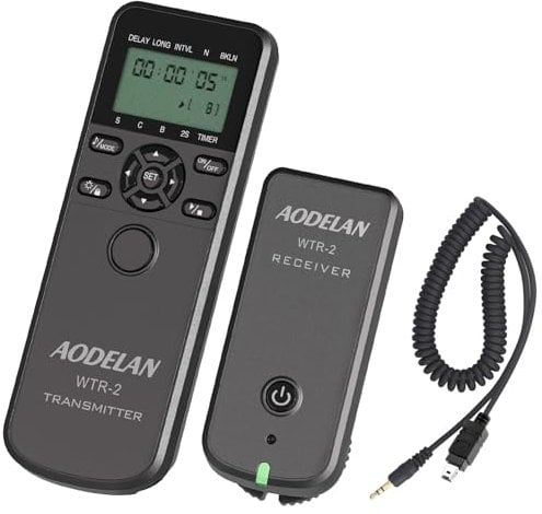 AODELAN Wireless Remote Control Auslöser für Nikon, Timer-Auslöser Fernbedienung für Nikon Df, Z7, Z7 II, Z6, Z6 II, Z5, D750, D780, D7500, D7200, D7100, D7000, D5600, D5500 und mehr