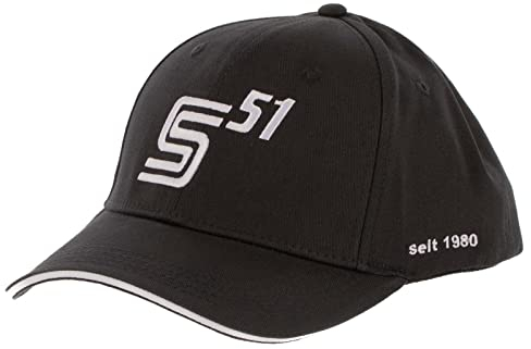 MZA Basecap Curved S51, Farbe: Schwarz, mit Snapback-Verschluss
