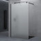 doporro Luxus Duschwand für Dusche Duschabtrennung 100x200cm Schwarz Walk-In Dusche 10mm ESG-Sicherheitsglas Vollsatiniert inkl. Nanobeschichtung Bremen02VS