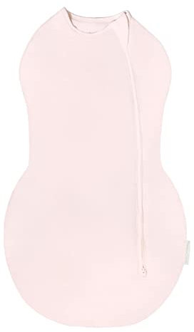 happiest baby Sleepea Comforter Pucksack 5-Sekunden-Wickeltuch, 100% Bio-Baumwolle, von Ärzten entworfen fördert gesunde Hüftentwicklung (Hellrosa, Small)