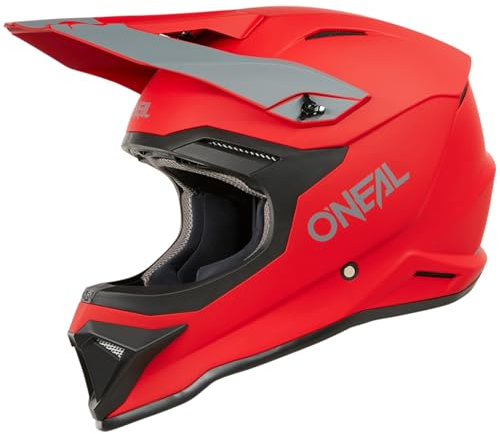 O'NEAL | Motocross-Helm | MX Enduro Motorrad | ABS-Schale, Lüftungsöffnungen für optimale Belüftung und Kühlung | 1SRS Helmet SOLID V.24 | Erwachsene | Rot | Größe M
