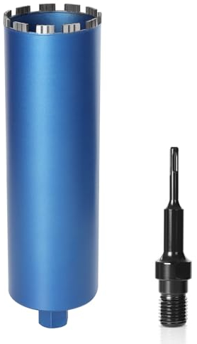 Diamantbohrkrone Kernbohrer für Kernbohrgerät mit Turbo, inkl. SDS-Plus, 1 1/4, Ø 102mm, Gesamtlänge 460 mm, Nass Trocken Dosenbohrer Diamant Bohrkrone Nassbohrkrone Trockenbohrkrone für Beton