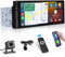 Inefala Autoradio Bluetooth 1 Din Compatibile con Carplay Android Auto 6,9 Pollici Touchscreen Stereo Auto Supporta Bluetooth Vivavoce/Mirror Link/FM Radio/USB/EQ con Telecamera Posteriore
