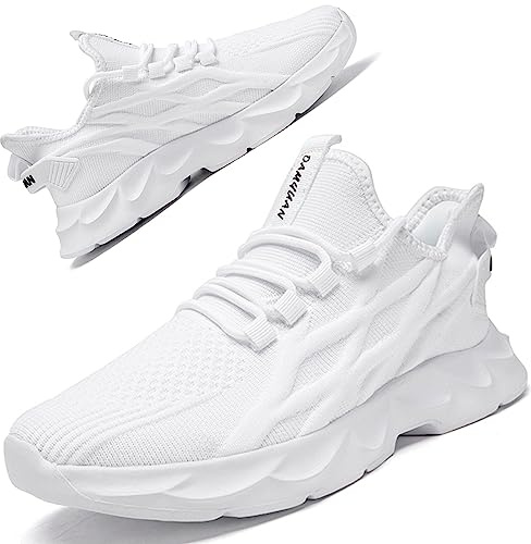 ZGPWZWL Schuhe Damen Sneaker Turnschuhe Leicht Sportschuhe Weiß Größe 40 | Leichtgewichts Schuhe | Atmungsaktiv rutschfest | Fitness Tennisschuhe | Outdoor Joggingschuhe | Alltag Freizeit