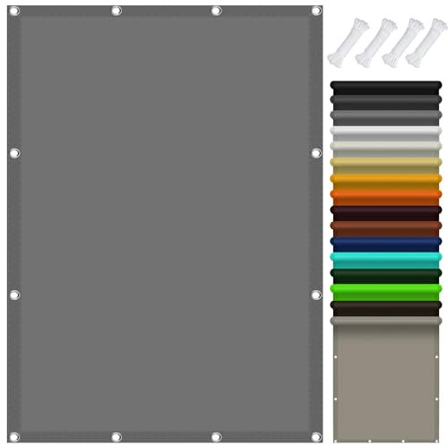 Voile d'ombrage Rectangulaire 3.2 x 9 m Toile Ombrage Exterieur pour Pergola Imperméable Protection UV 98% Polyester pour Patio Jardin Terrasse, Gris Clair