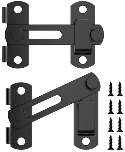 Rseuphiee 2 pcs Verrou Porte Interieure, Inoxydable Verrou Porte, Petits Boulons de Porte, Loquets de Porte à Moraillon Coulissant, Verrou de Porte de Sécurité, pour Porte, Fenêtre, Armoires, Jardin