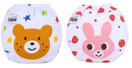 WBZOWRB Pañales Lavables, Pañales De Natación Reutilizables, Pañales De Traje De Baño Lavables, Pañales De Piscina Impermeables (0-3 Años), 2 Piezas