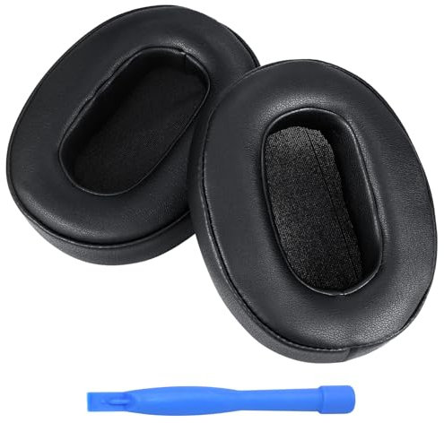Ersatz Ohrpolster für Sony WH-XB900N / WH-CH710N / WH-CH720N / WH-RF400 / MDR-RF895RK Kopfhörer von MMOBIEL - Memory-Schaumstoff und Protein PU Kopfhörer Ohrpolster – Ersatzpolster – Schwarz