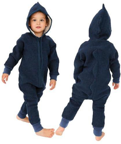 cocoome Wollwalk-Overall | Wollwalk Tiere | Walkoverall Baby und Kleinkind aus 100% Schurwolle | mit Reißverschluss | in Europa gefertigt | verschiedene Größen und Modelle | Größentabelle beachten