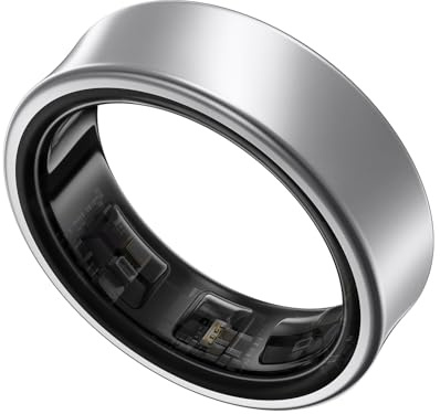 Samsung Galaxy Ring, Smart Ring, No Subscription Fee, AI-Powered Health, Sleep/Heart Rate/Stress Monitor, Size 8, Titanium Silver, 2 Year Manufacturer Extended Warranty (UK Version)