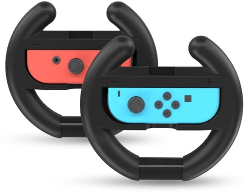 NALENSY Interruttore volante per Nintendo Switch Joy Con Controller, Switch Racing Wheel Grip Fit Mario Kart 8 Deluxe per Switch OLED Joy Con, confezione da 2 interruttori Mario Kart volante