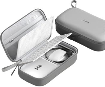 Hagibis Elektronik-Organizer Reisetasche für Mac mini M4/M4 Pro 2024, tragbare, wasserdichte Tragetasche für Kabel, Ladegerät, Dockingstation, Powerbank, SD-Karte, Maus, USB-Flash-Disk (grau)