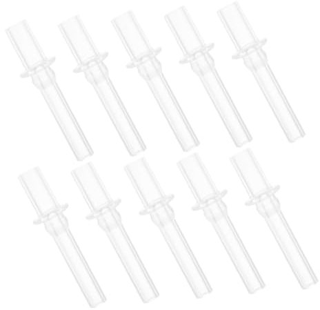 IMIKEYA 10stücke Silikon Trinkbecher Strohhalme Wiederverwendbar Gerade Rohrdüse Für Kinderflaschen Mit Langer Düse Ersatz Für Trinkdüsen-spitzen