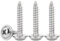 Drenky Vis Autotaraudeuses à TêTe Ronde Avec Rondelles M4x20mm Vis Cruciformes à Bois Inox 304 Vis Placo à TêTe Large BombéE, EntièRement Fileté, 50 Pièces