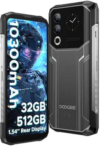 DOOGEE Blade 20 ULTRA Rugged Smartphone, 32GB+512GB Telefono Indistruttibile, 6,6 pollici con display da 1,54 pollici,10300mAh 50MP+8MP, 4G Triple SIM/NFC/Face ID/GPS