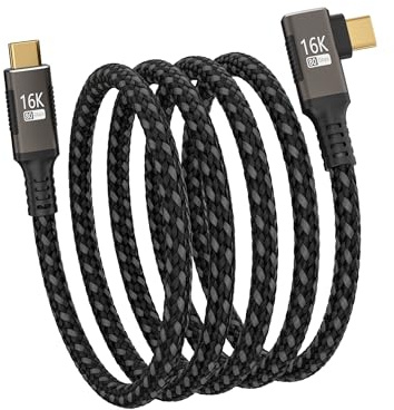 KMMXXCPM Cavo USB C USB C lungo 2m,Cavo USB 5 Trasmissione dati 80Gbps Compatibile con Thunderbolt 5/4/3,cavo tipo c ricarica rapida 240W,Trasmissione Video 16K@60Hz/8K@120Hz Per Tablet,Hub,SSD,Dock.