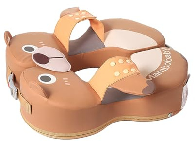 Aumotop Mambobaby Baby-Schwimmschwimmer, Nicht Aufblasbar, Wasserdichter Baby-Schwimmring für Kleinkinder Im Alter von 3–72 Monaten, Brauner Bär/grüner Frosch