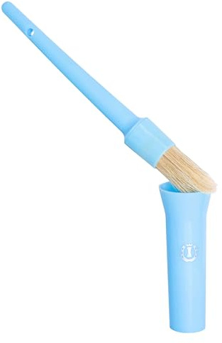 Imperial Riding Hufölpinsel IRH mit Behälter klein, kompakter Hufölpinsel mit integrierter Dose, auslaufsicherer Hufpflegepinsel für saubere Anwendung & gepflegten Look, Blau-Breeze