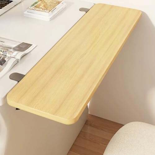 ZGWRYI Klappbare Fensterbank-VerläNgerung,Schreibtisch-Erweiterungsplatte,Pflanzenablage,Vielseitig,Computer-Schreibtisch-VerläNgerungsplatte(Natural Wood Color,20x60cm)
