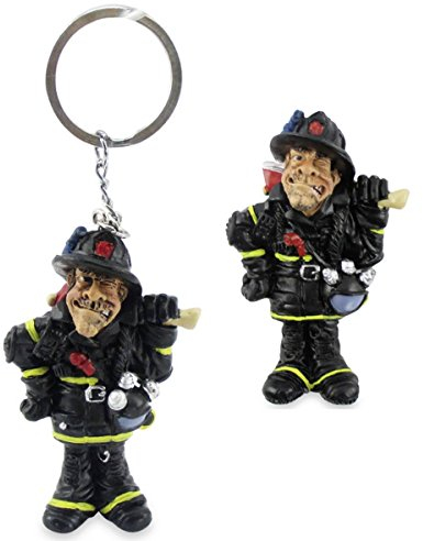 2er Set Funny Job - Feuerwehrmann - Magnet und Schlüsselanhänger
