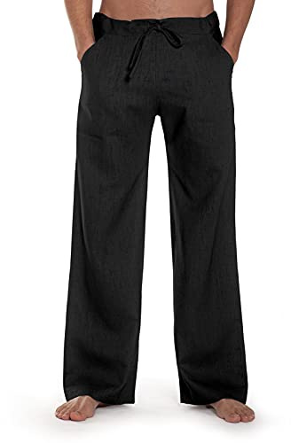 SCHAZAD Leinenhose Essential-Sport (XL, schwarz)