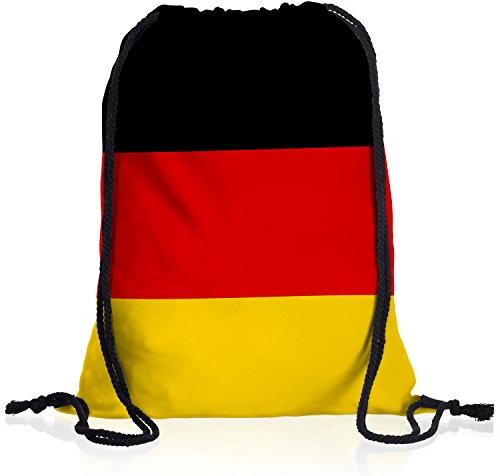 style3 Deutschland Turnbeutel Rucksack Tasche Germany Flagge WM EM Sport Beutel Festival Fahne Uni Schule Bunt