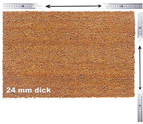 Kokosmatte nach Maß | Kokos Fußmatte mit Zuschnitt auf Maß | Stärke: 24 mm, Breite: bis 120 cm, Länge: bis 300 cm | ab 20,55 € | gewählt: 81-100 cm breit, 141-180 cm lang