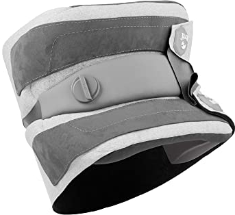 trtl Travel Pillow Plus Grau | Höhenverstellbares Nackenkissen für Flugzeug & Auto | Platzsparendes Reisekissen | Für alle Körpergrößen geeignet