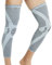 NEOtech Care - Fascia di supporto per gamba e ginocchio - Tessuto a maglia in fibra di bambù - Elastico e traspirante - Compressione media (Grigio, Taglia L, 1 Paio)